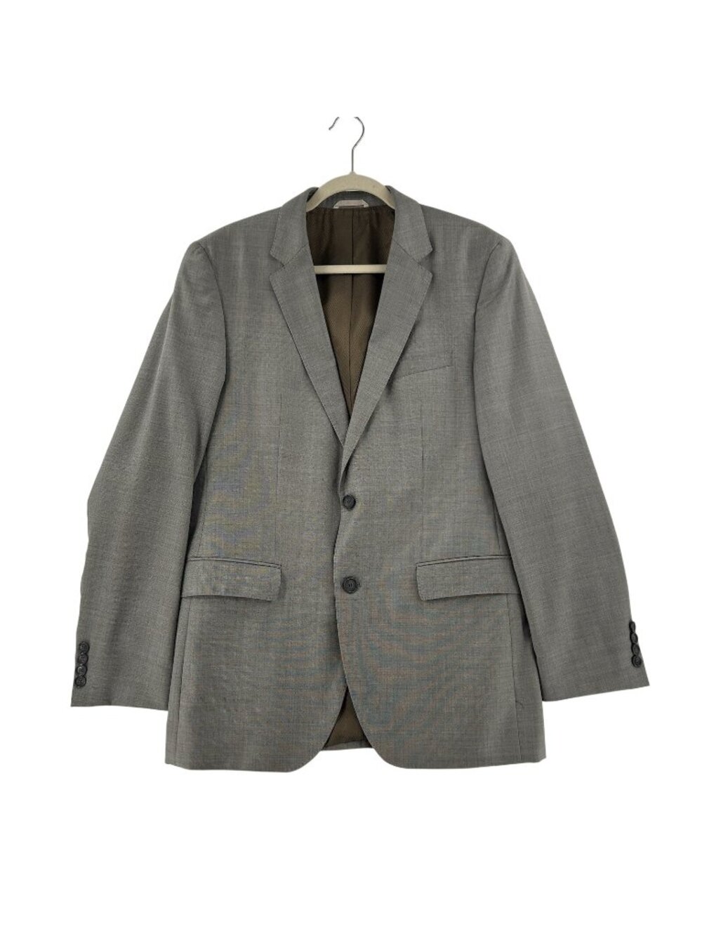 Hugo Boss The James3 Sharp5 Blazer Mens 40L Virgin Wool Sport Coat Gray 2 Button